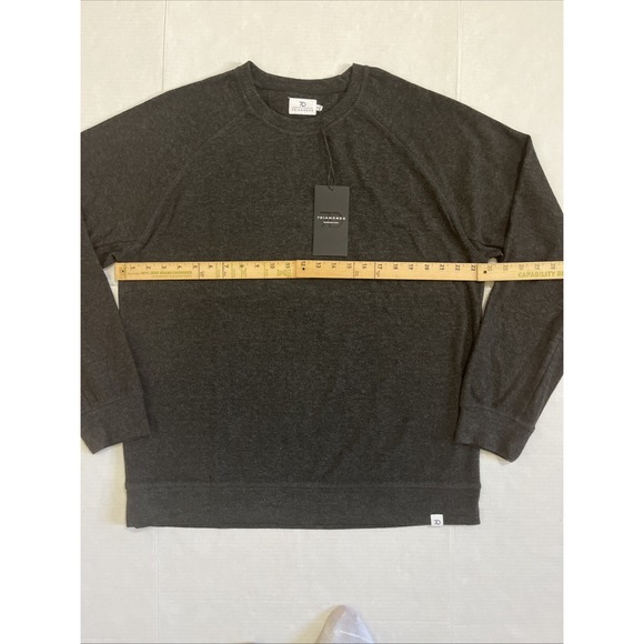 7Diamonds Men's Generation Crewneck Soft Twill Long Sleeve Sweater Charcoal XL - Picture 6 of 9